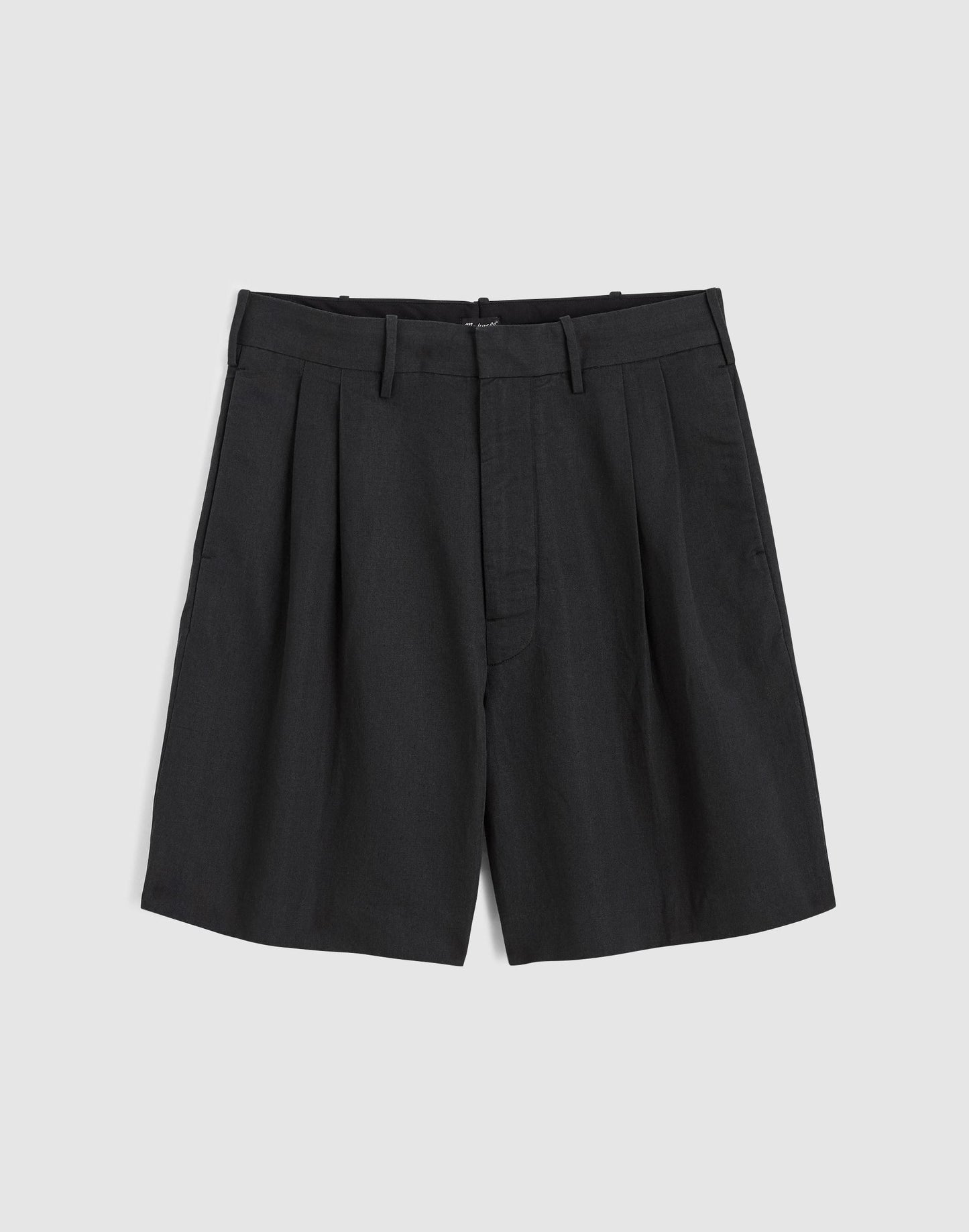 Madewell Double-Pleated Shorts in Meridian Linen Blend