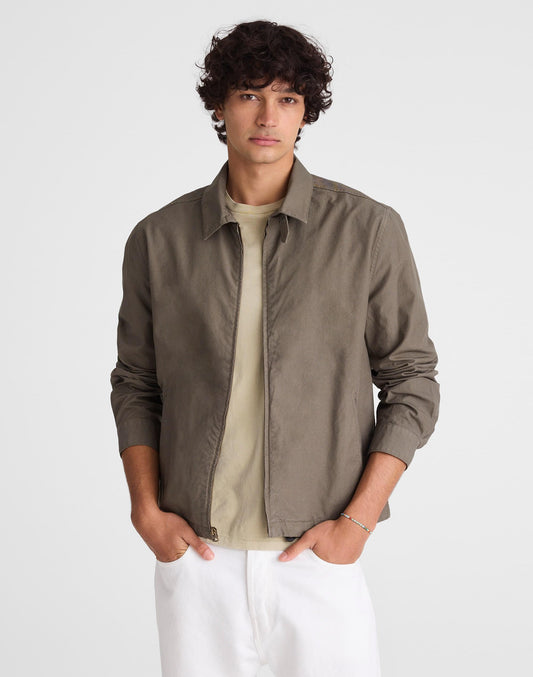 Madewell Zip Jacket in Cotton Twill