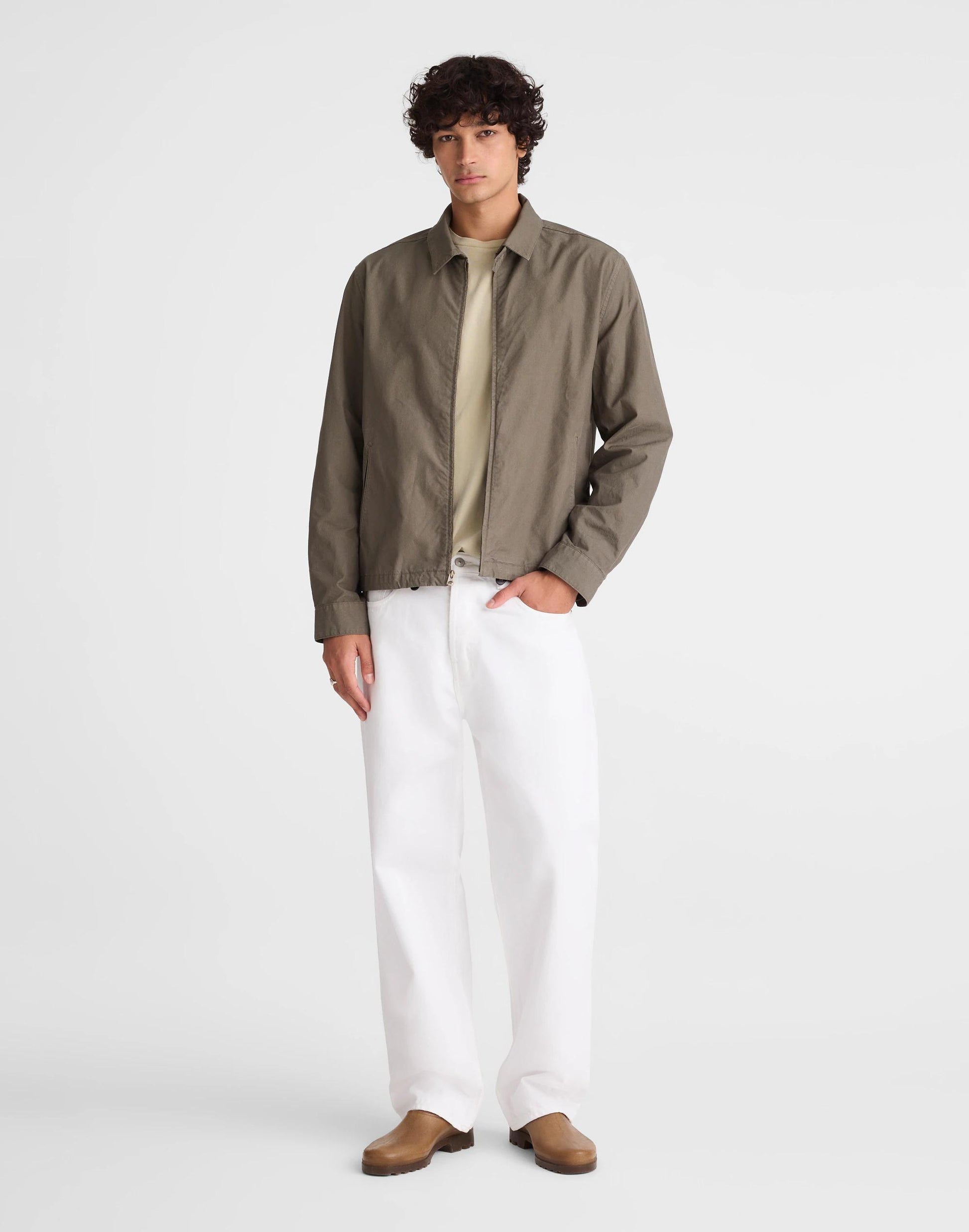 Madewell Zip Jacket in Cotton Twill