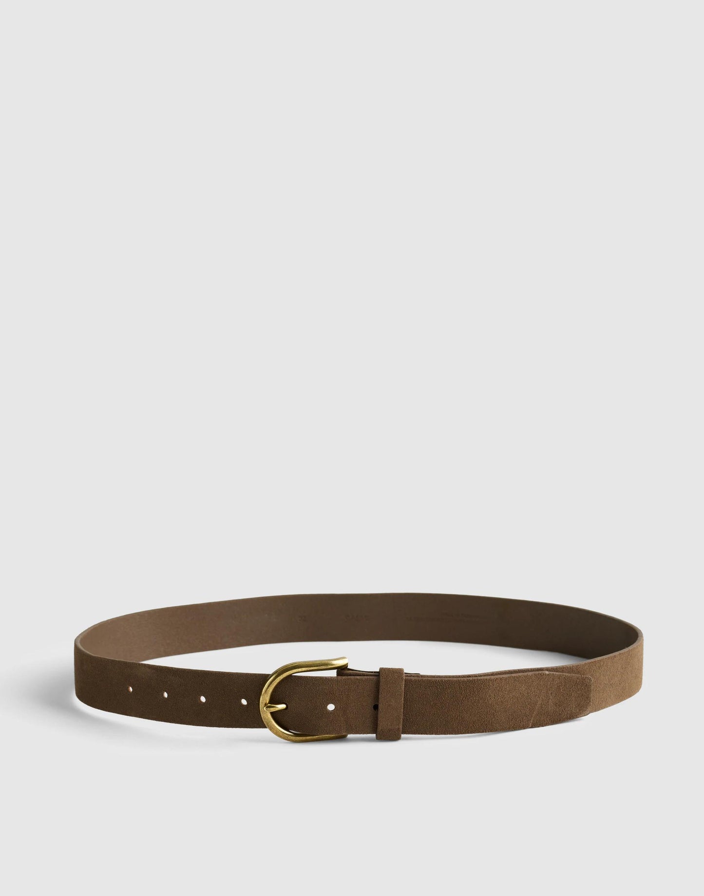 Madewell Brass-Buckle Belt in Suede