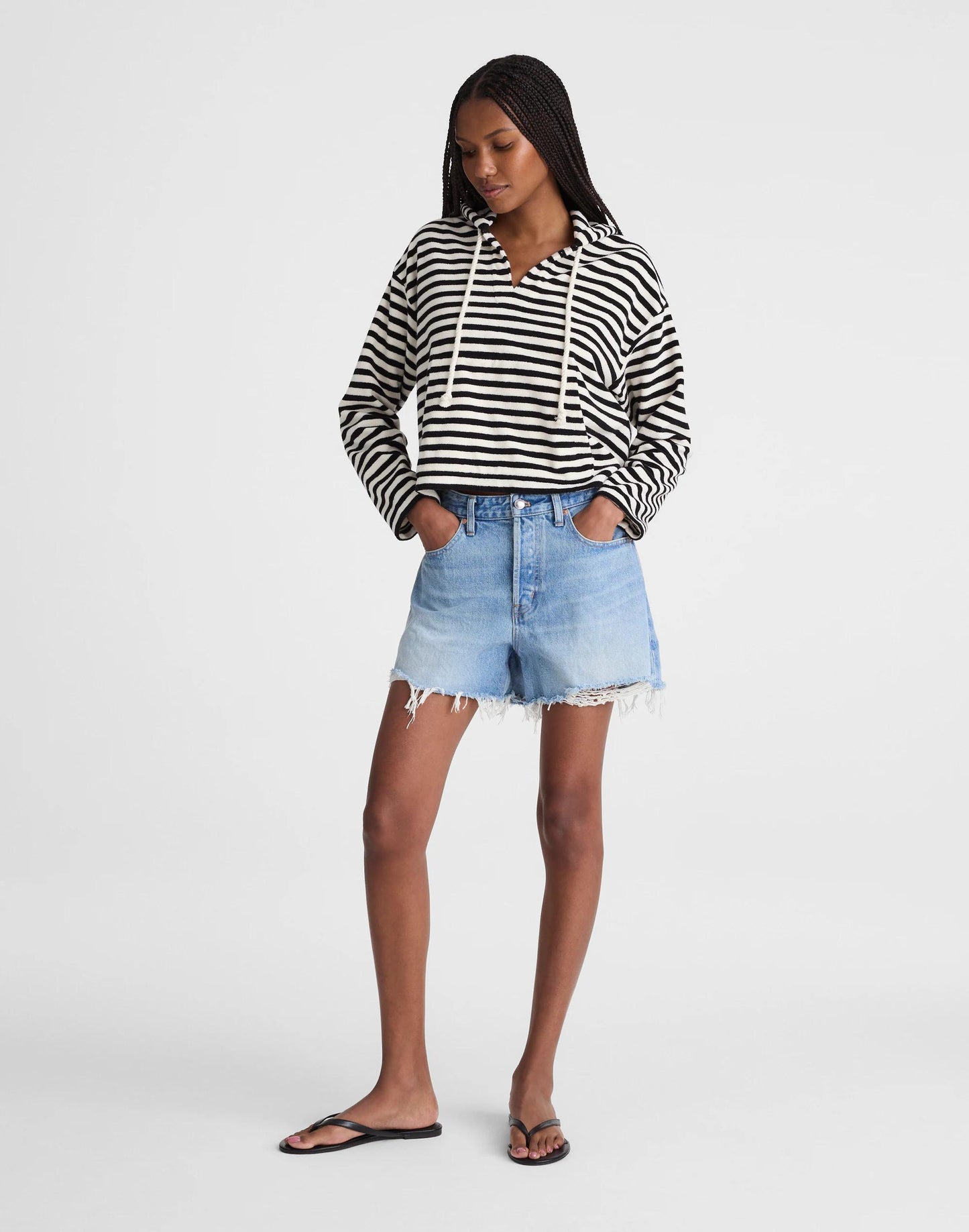 Madewell Drawstring Hoodie in Terry