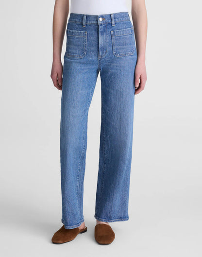Madewell The Emmett Wide-Leg Full Length Jean: Patch Pocket Edition