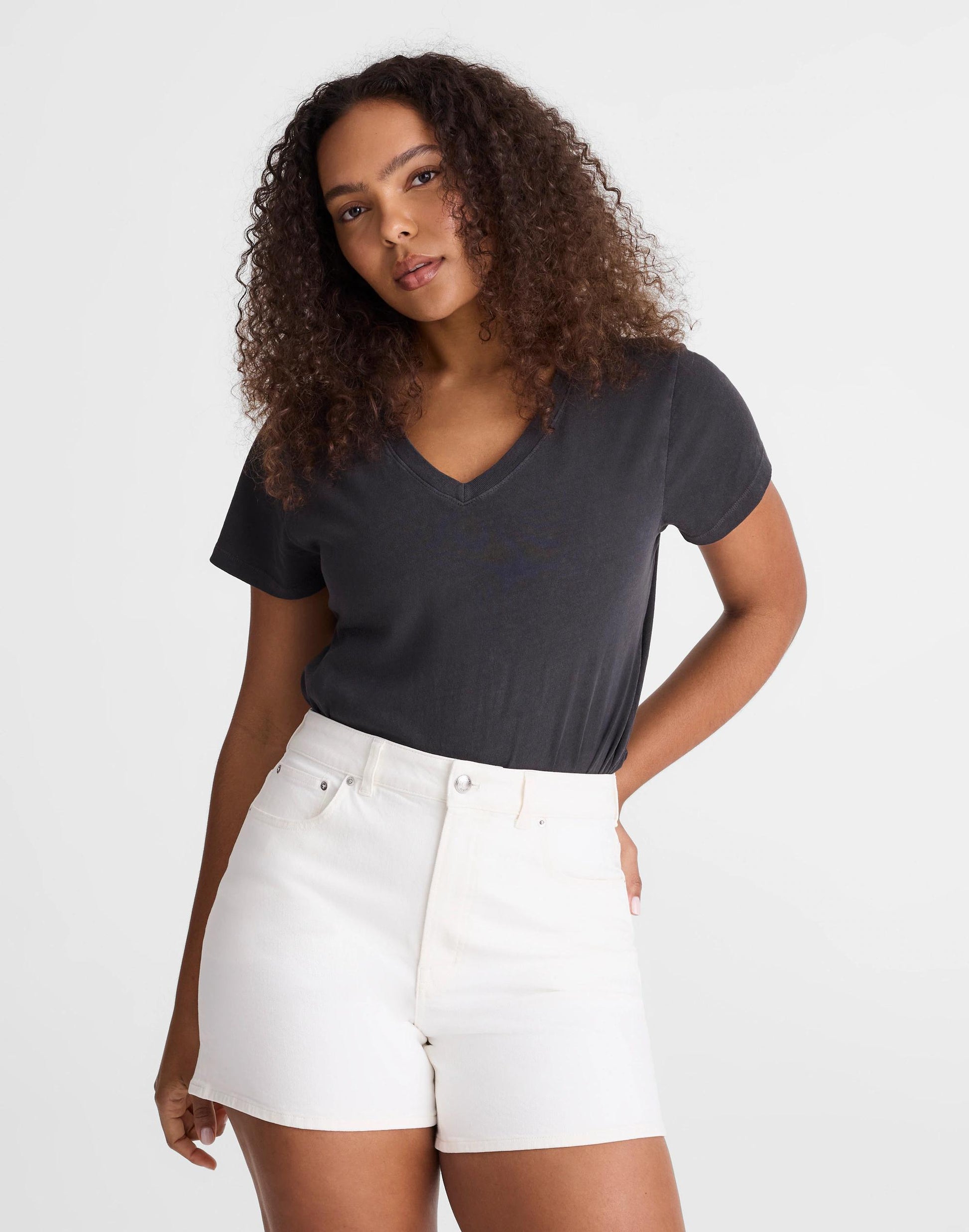 Madewell The Curvy Perfect Vintage Mid-Length Jean Short