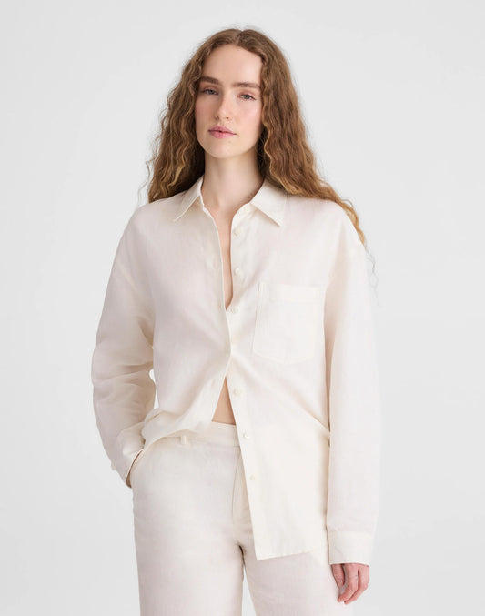 Madewell The Easy Shirt in Linen Blend