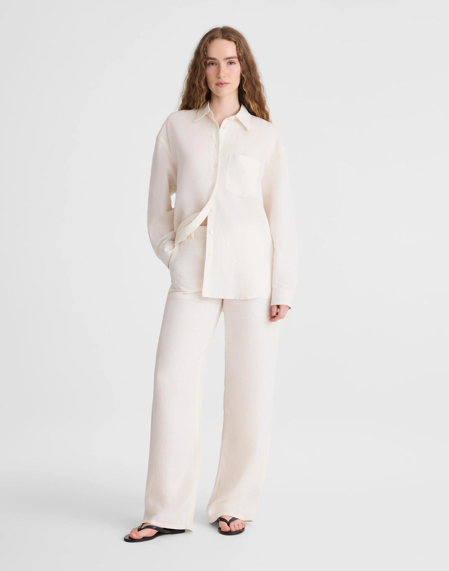 Madewell The Easy Shirt in Linen Blend