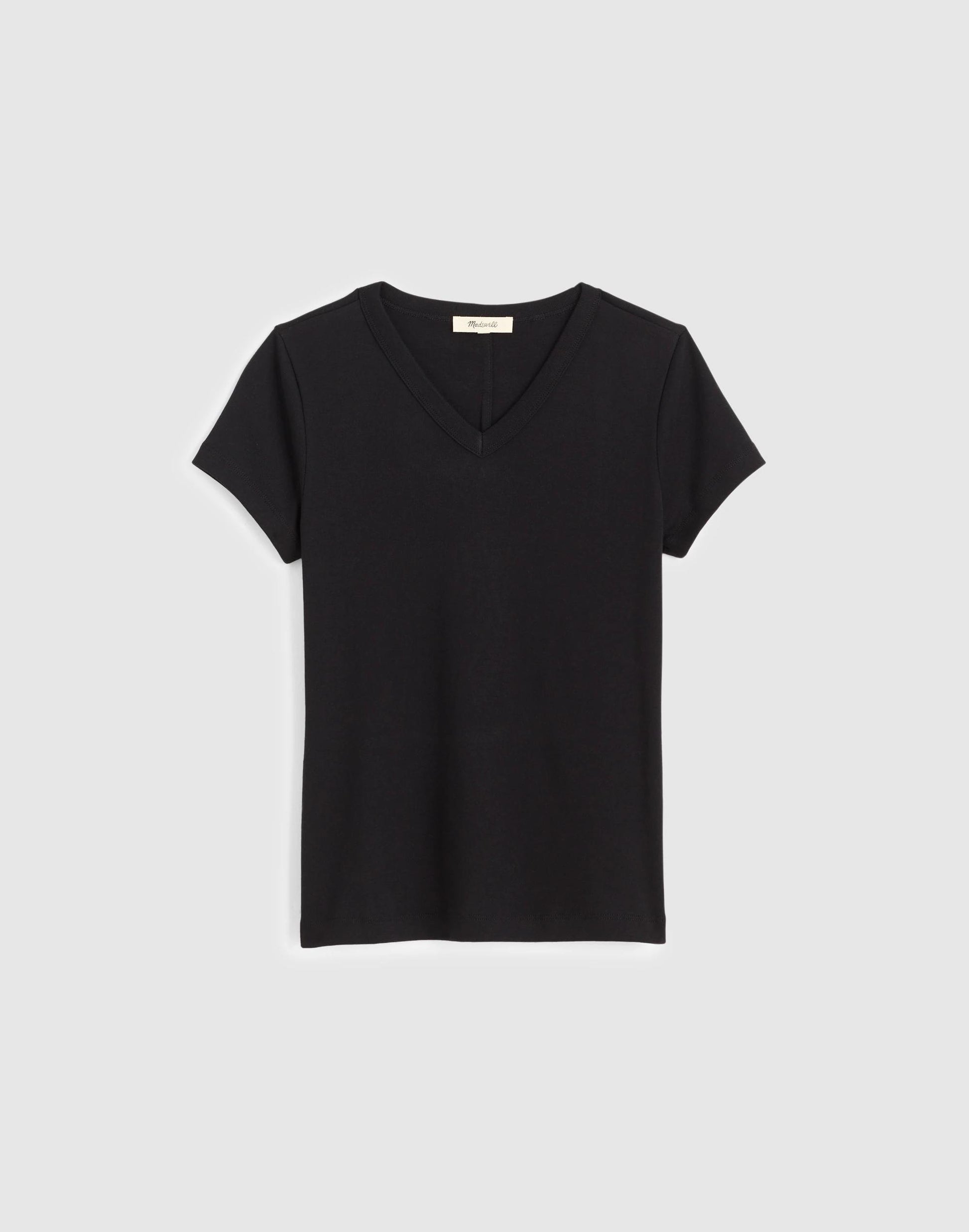 Madewell The '90s V-Neck Baby Tee in Compact Cotton