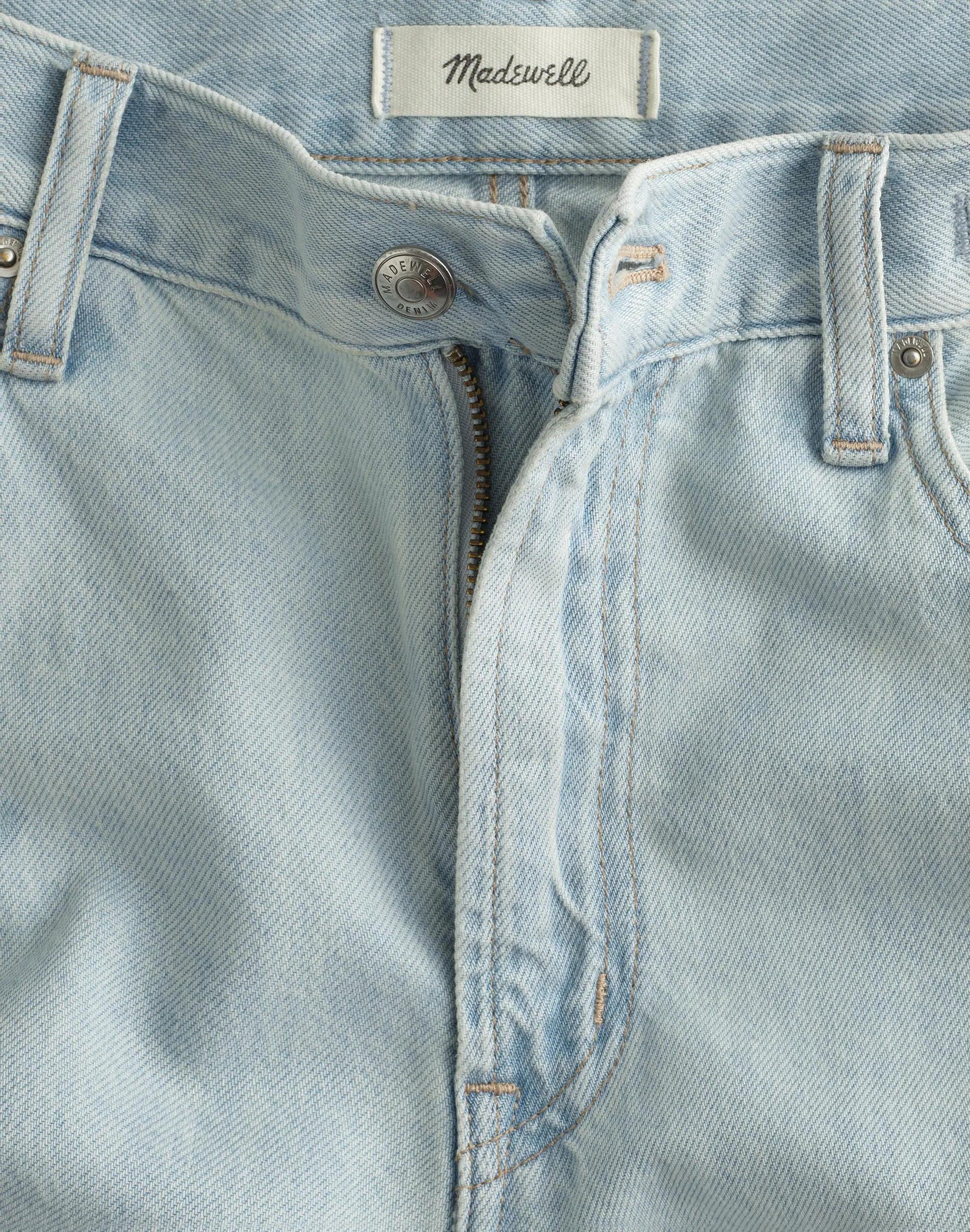 Madewell The Darted Barrel-Leg Jean in Airy Denim