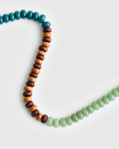 Madewell Semiprecious Wood Beaded Choker Necklace