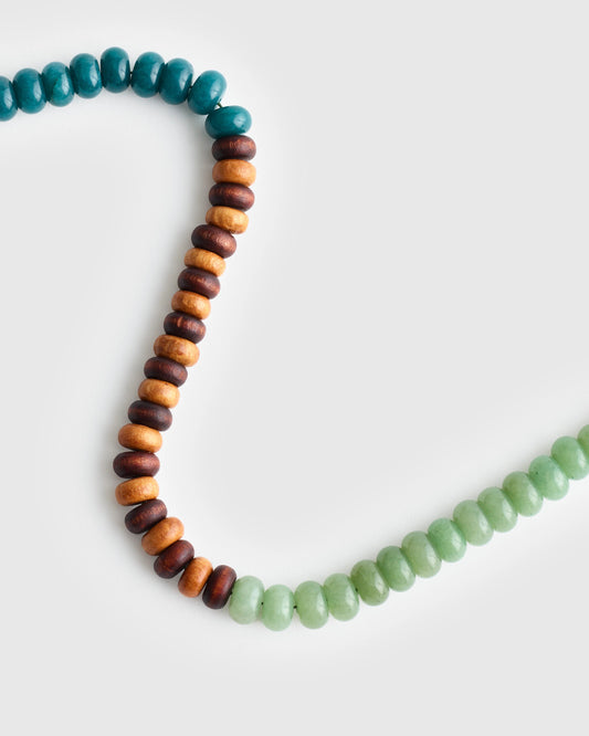 Madewell Semiprecious Wood Beaded Choker Necklace