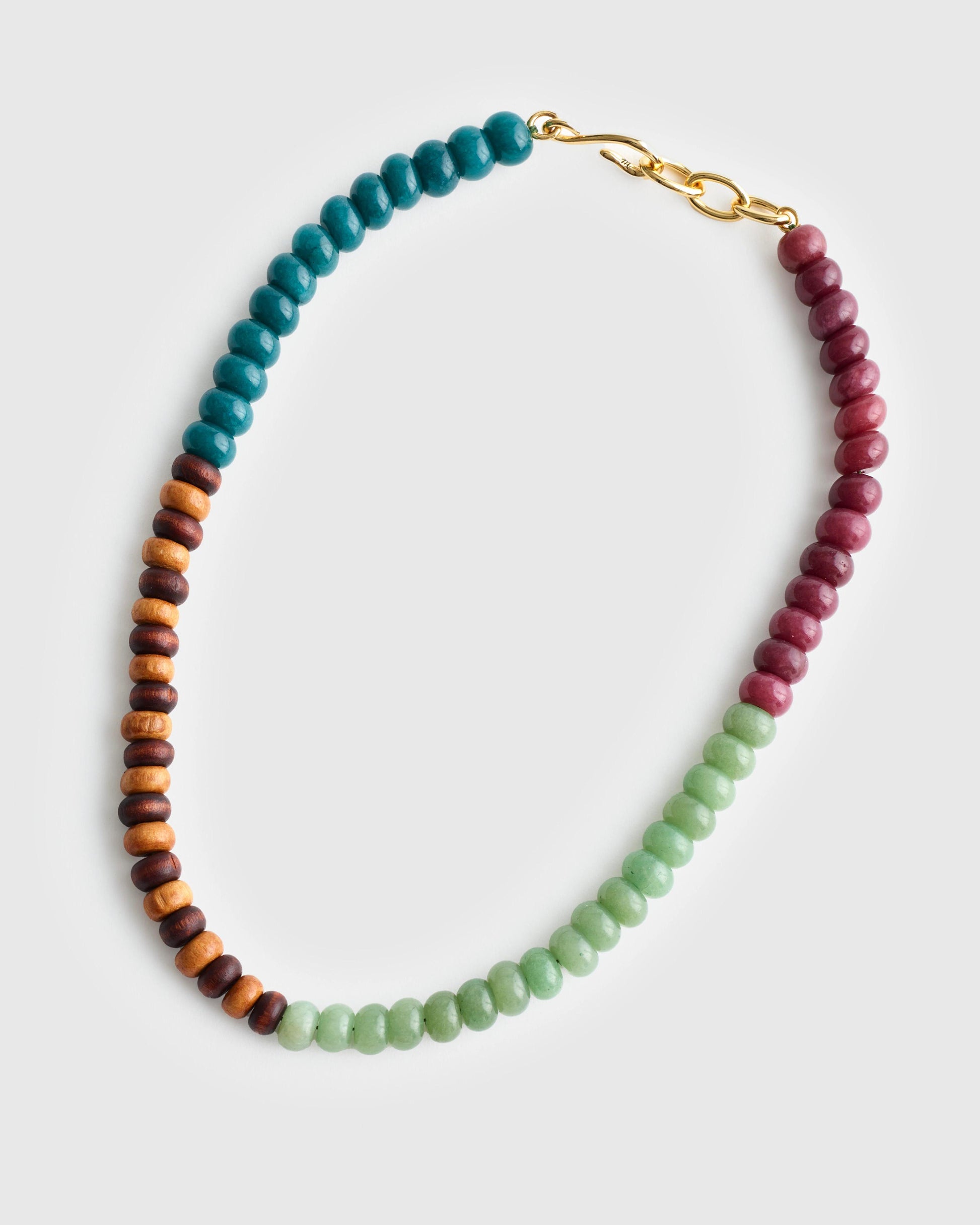 Madewell Semiprecious Wood Beaded Choker Necklace