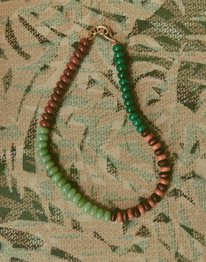 Madewell Semiprecious Wood Beaded Choker Necklace