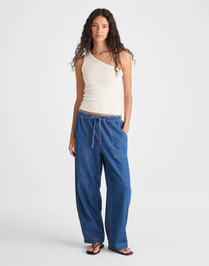 Madewell The '90s One-Shoulder Tank in Compact Cotton