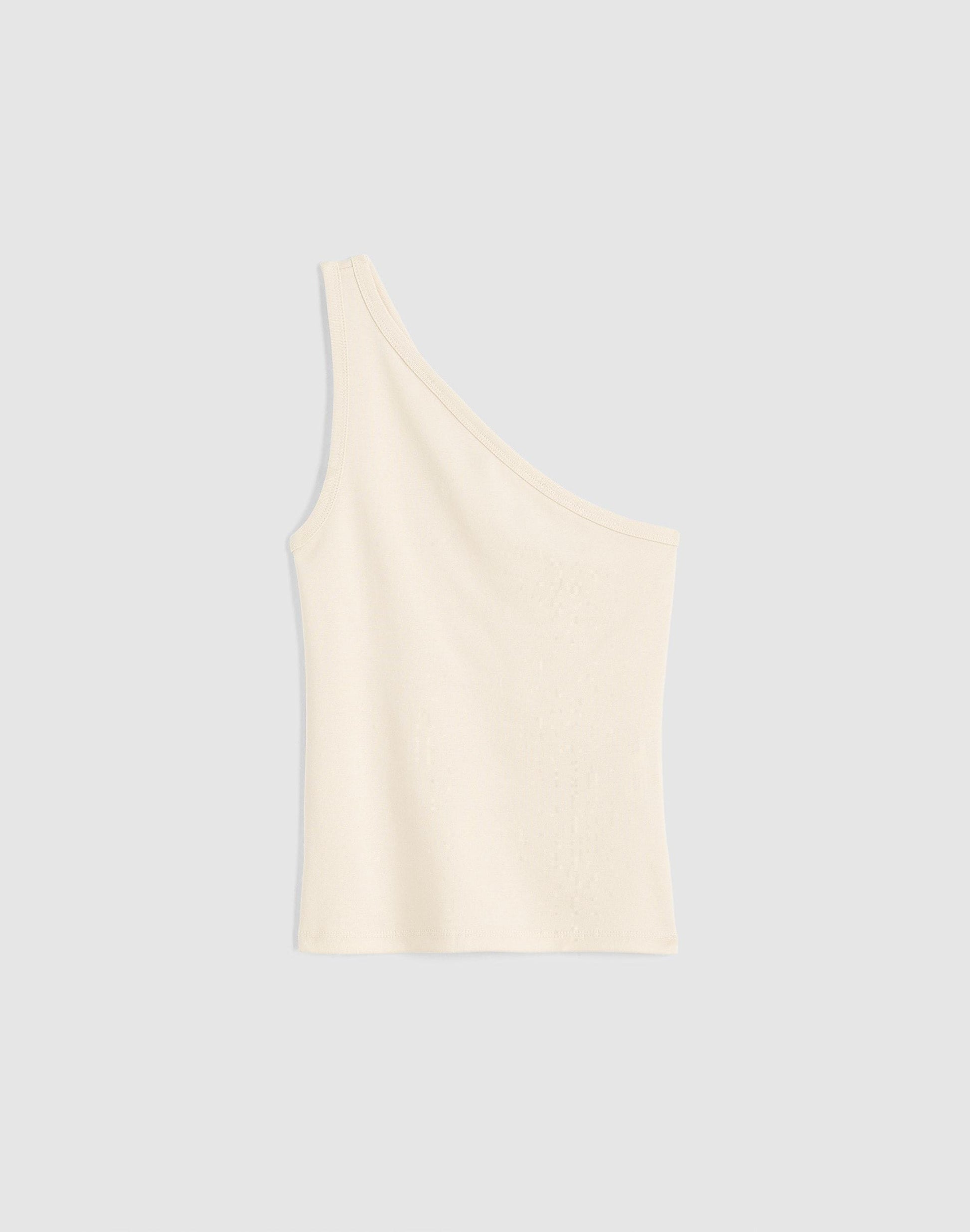 Madewell The '90s One-Shoulder Tank in Compact Cotton