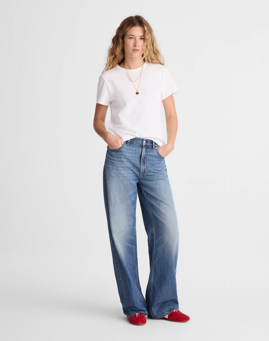 Madewell The Low-Slung Baggy Jean in Airy Denim