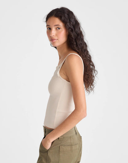 Madewell Floral-Lace V-Neck Tank