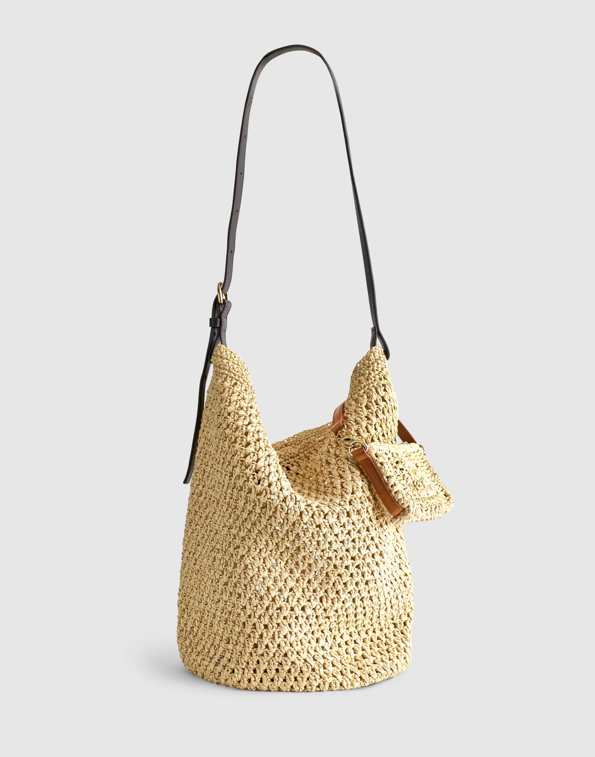 Madewell Handwoven Straw Bucket Bag