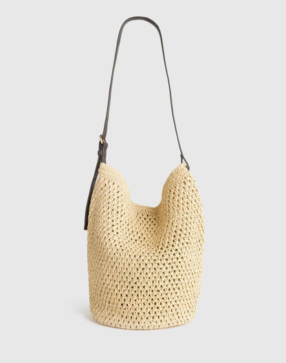 Madewell Handwoven Straw Bucket Bag