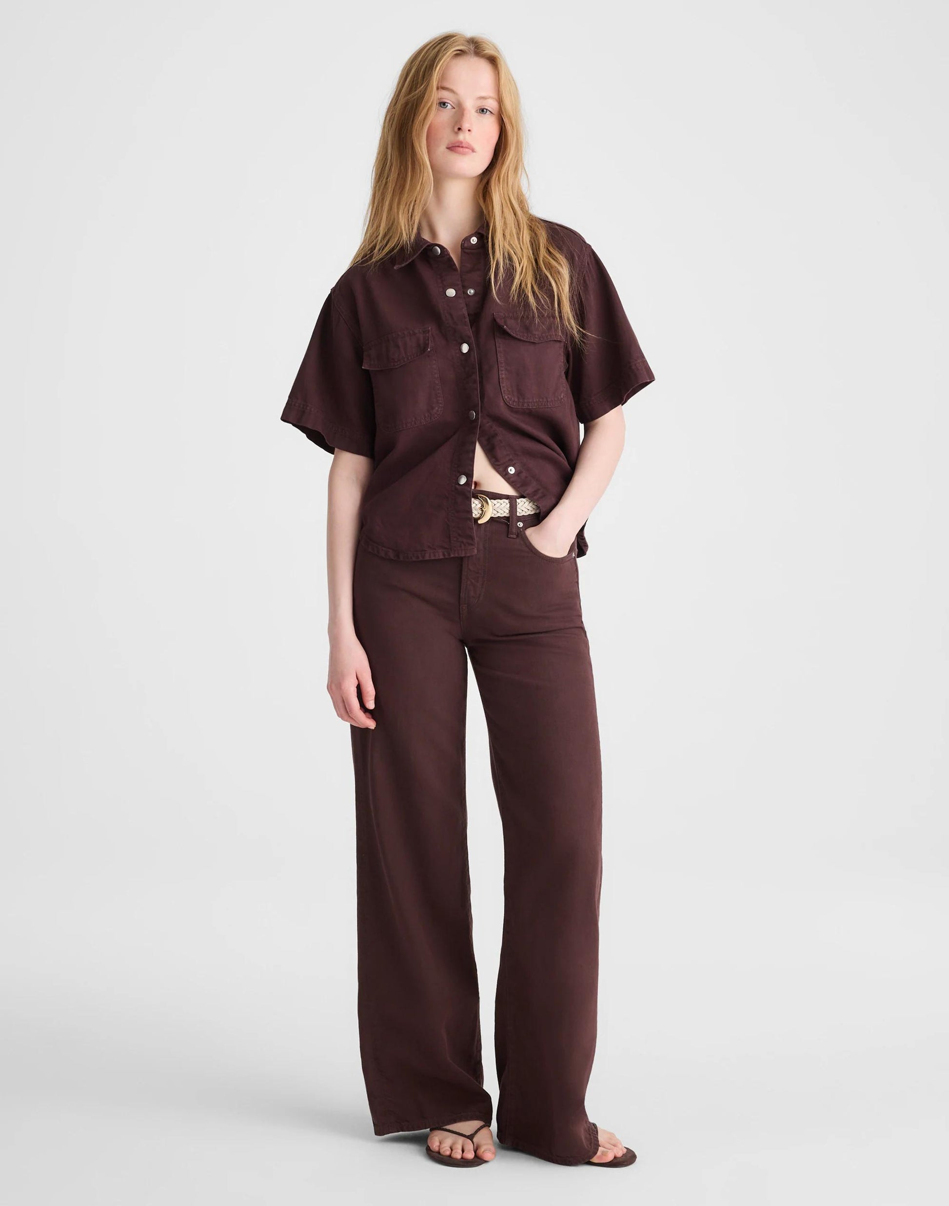 Madewell Airy Denim Utility-Pocket Shirt