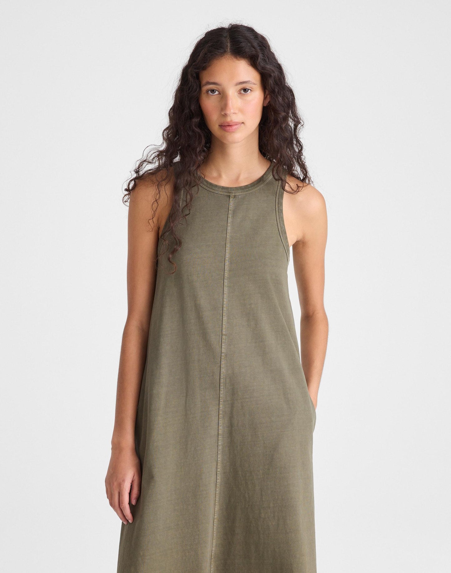 Madewell Seamed Tank Maxi Dress in Allday Jersey