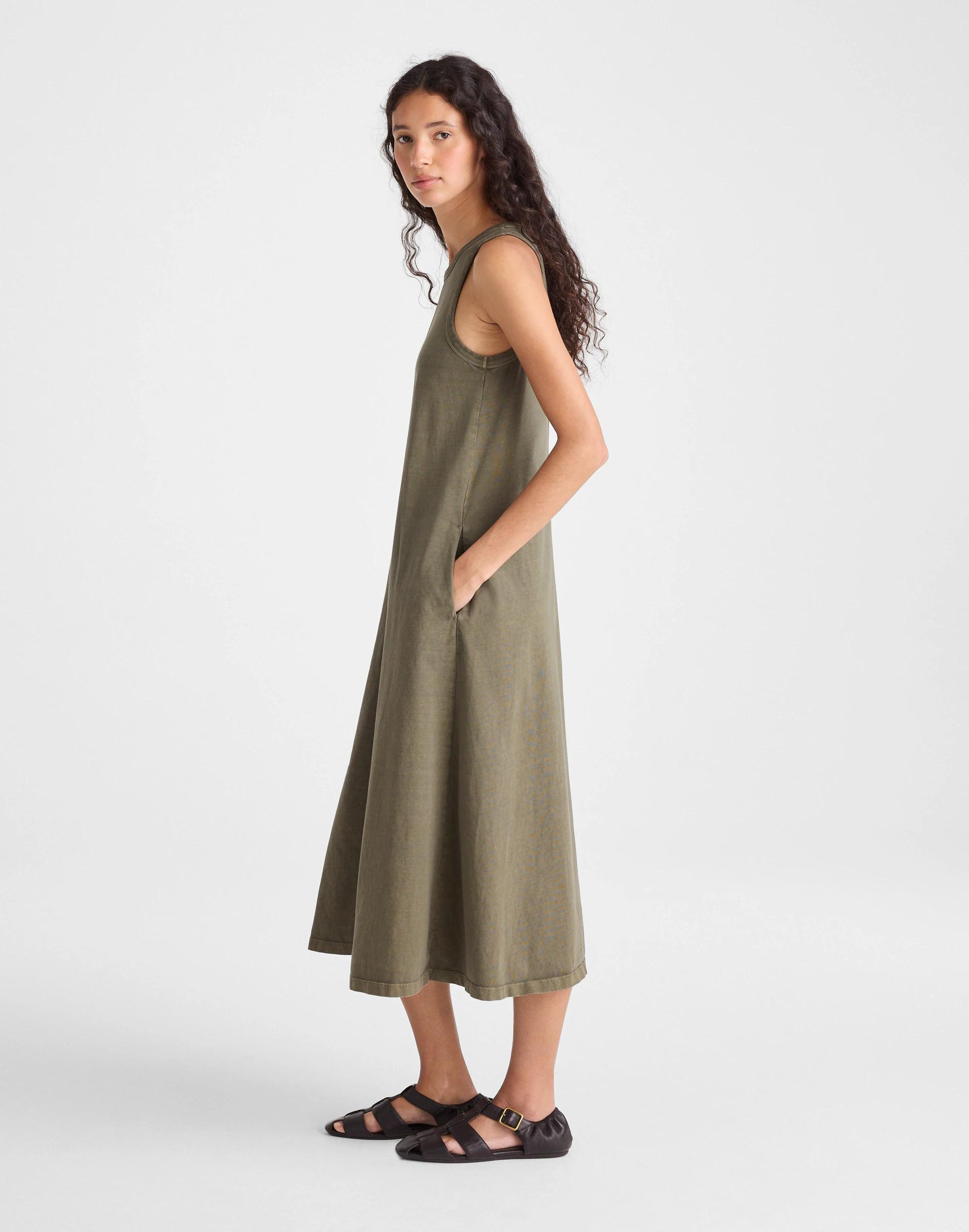 Madewell Seamed Tank Maxi Dress in Allday Jersey