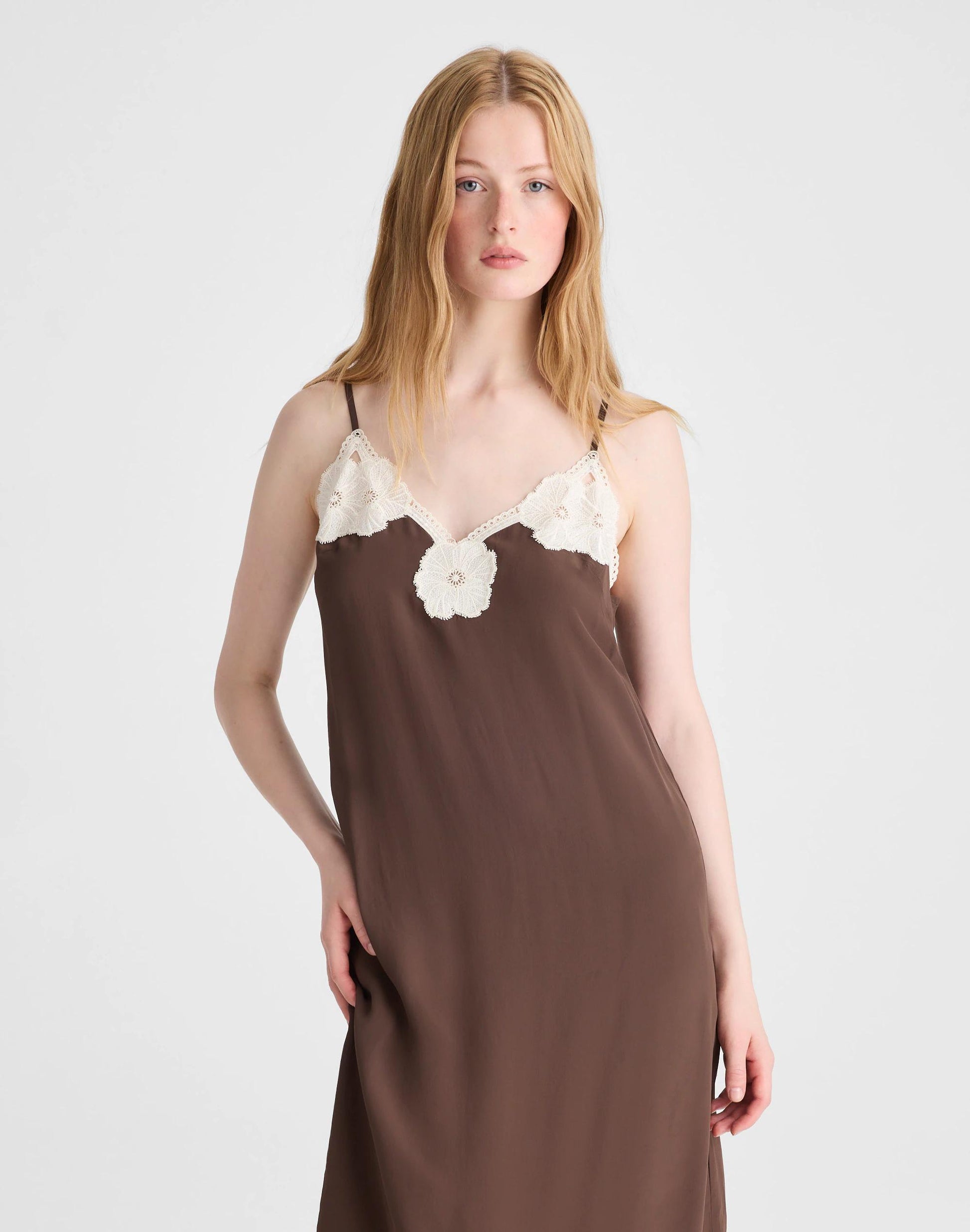Madewell V-Neck Midi Slip Dress