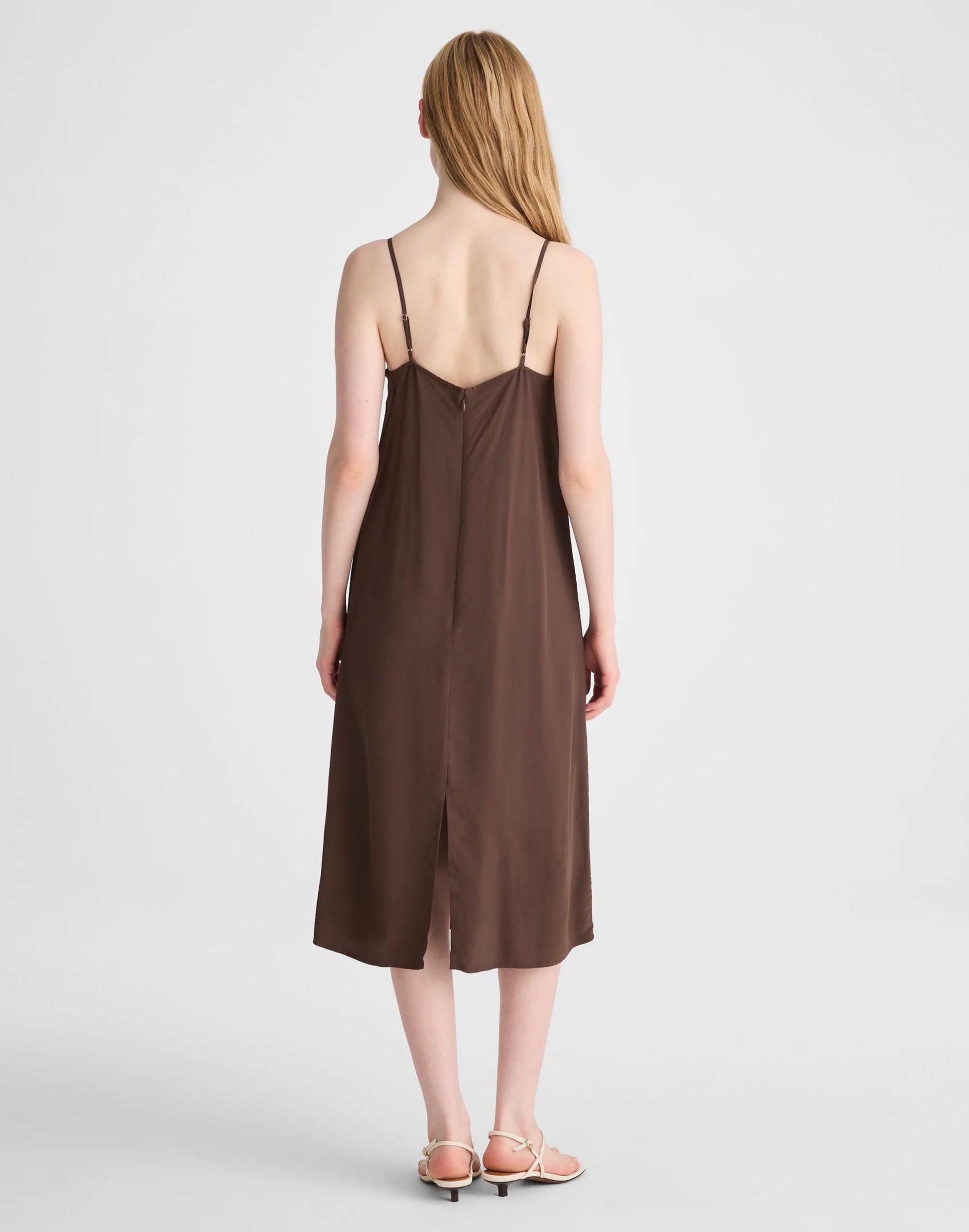 Madewell V-Neck Midi Slip Dress