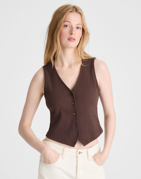 Madewell Ribbed V-Neck Vest