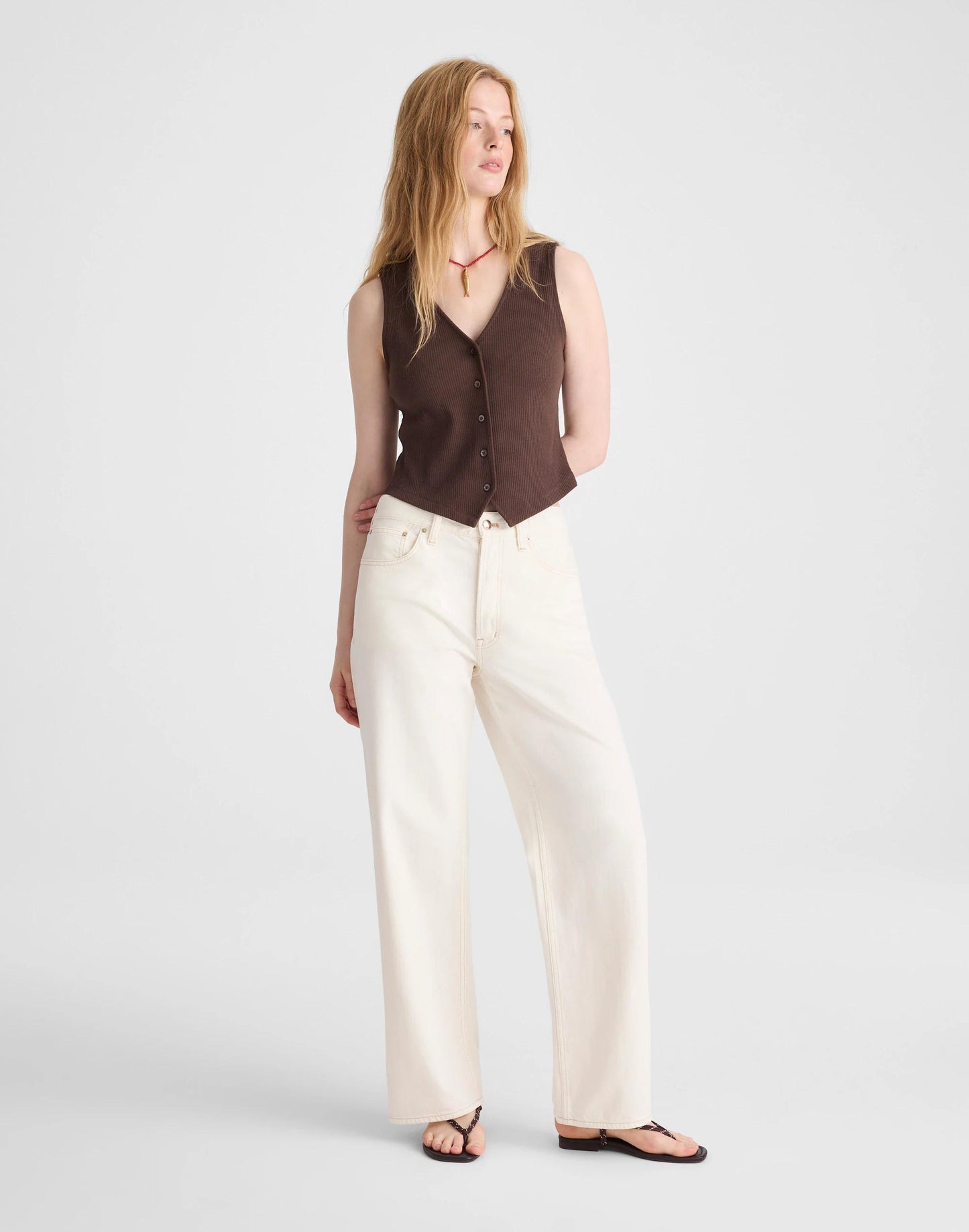 Madewell Ribbed V-Neck Vest