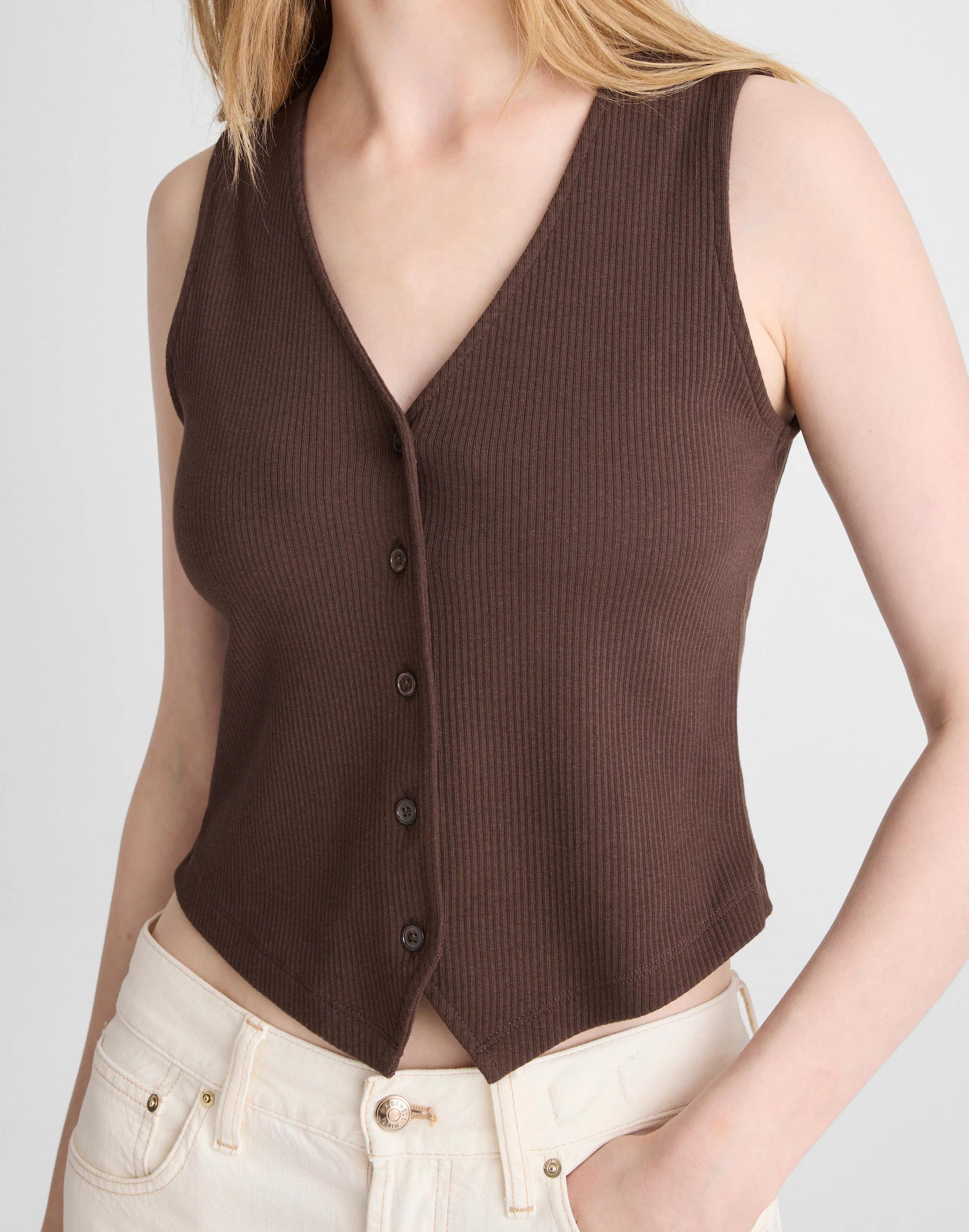 Madewell Ribbed V-Neck Vest