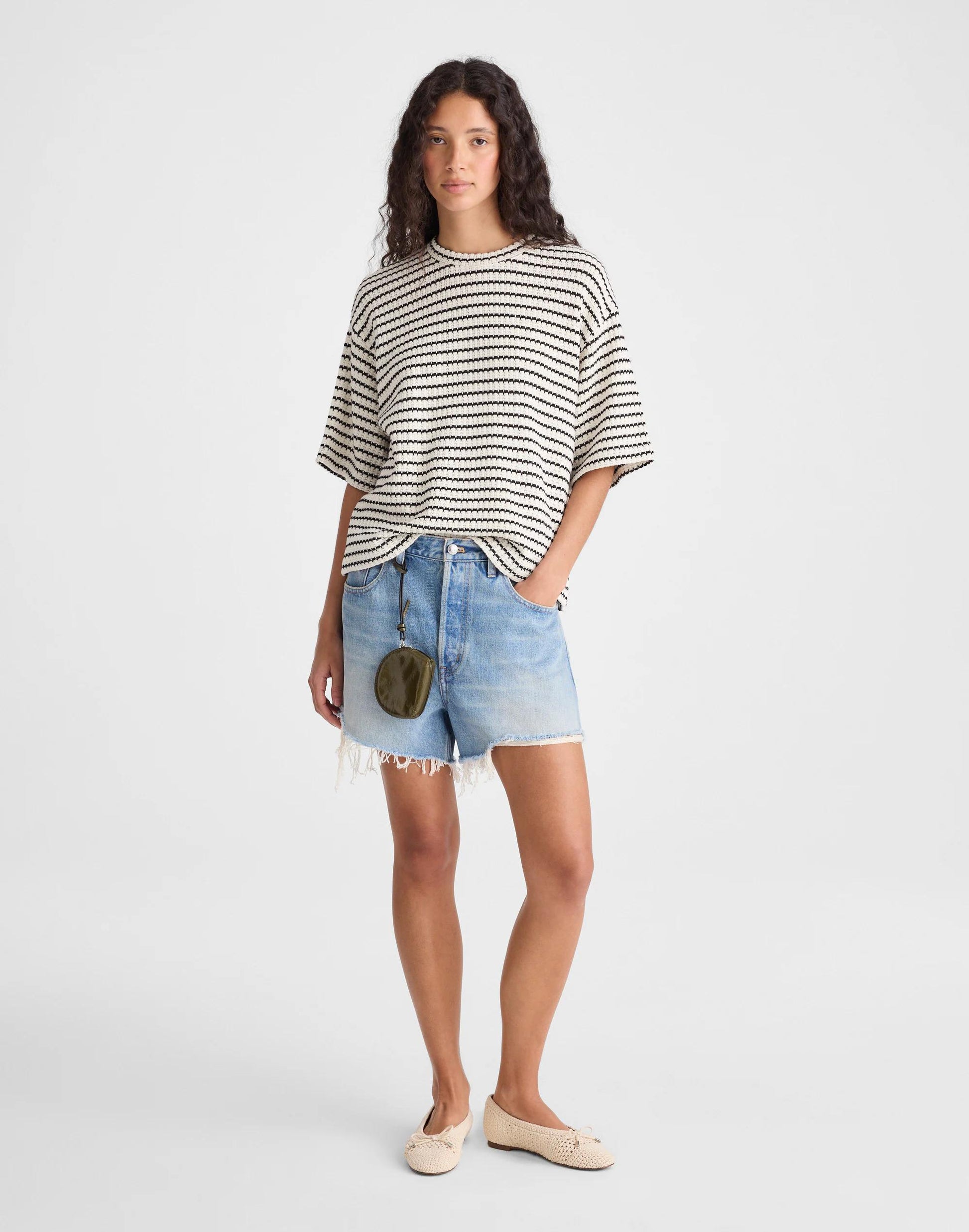 Madewell The Boxy Crop Tee in Allday Jersey