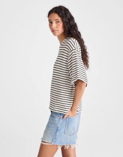 Madewell The Boxy Crop Tee in Allday Jersey