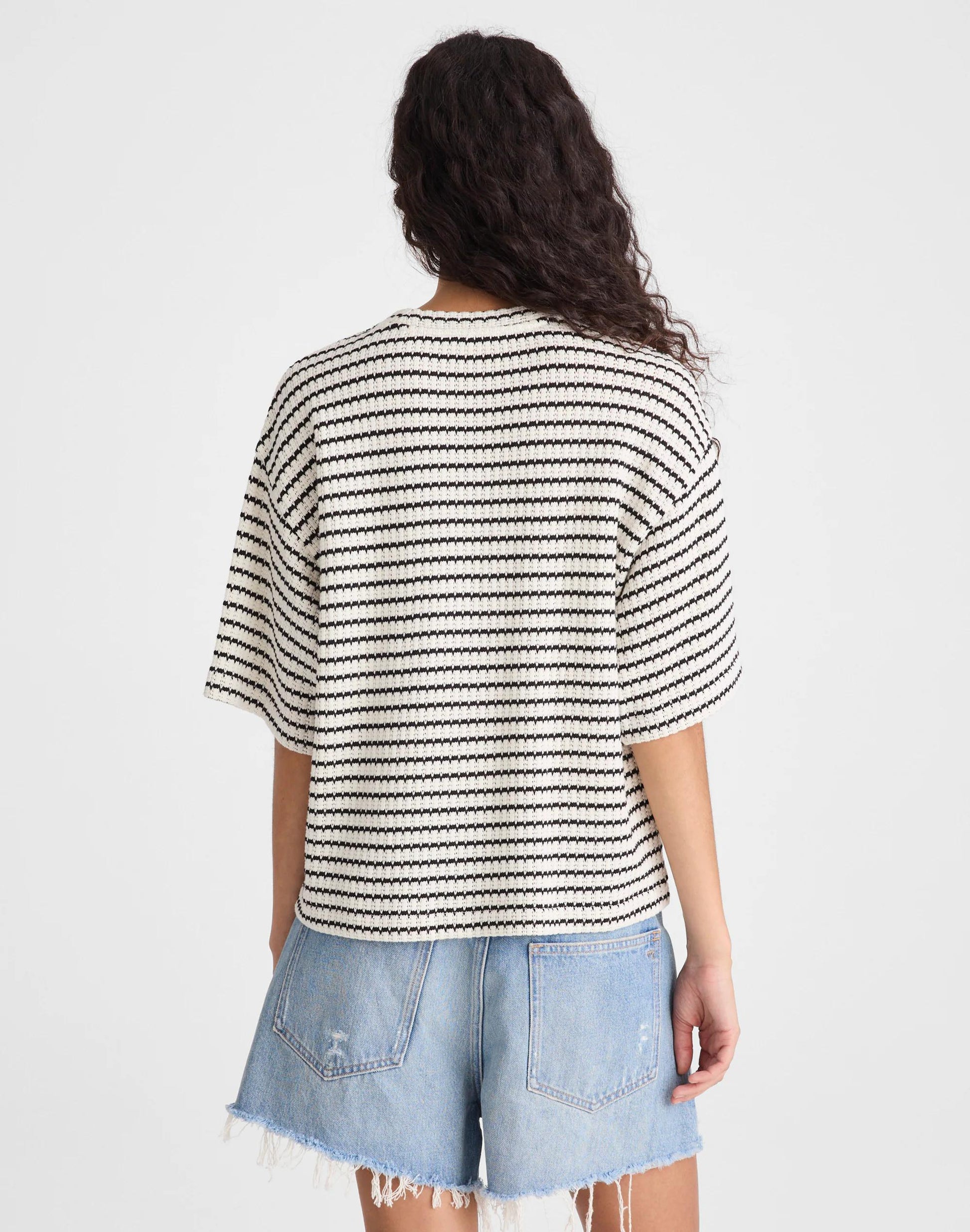 Madewell The Boxy Crop Tee in Allday Jersey