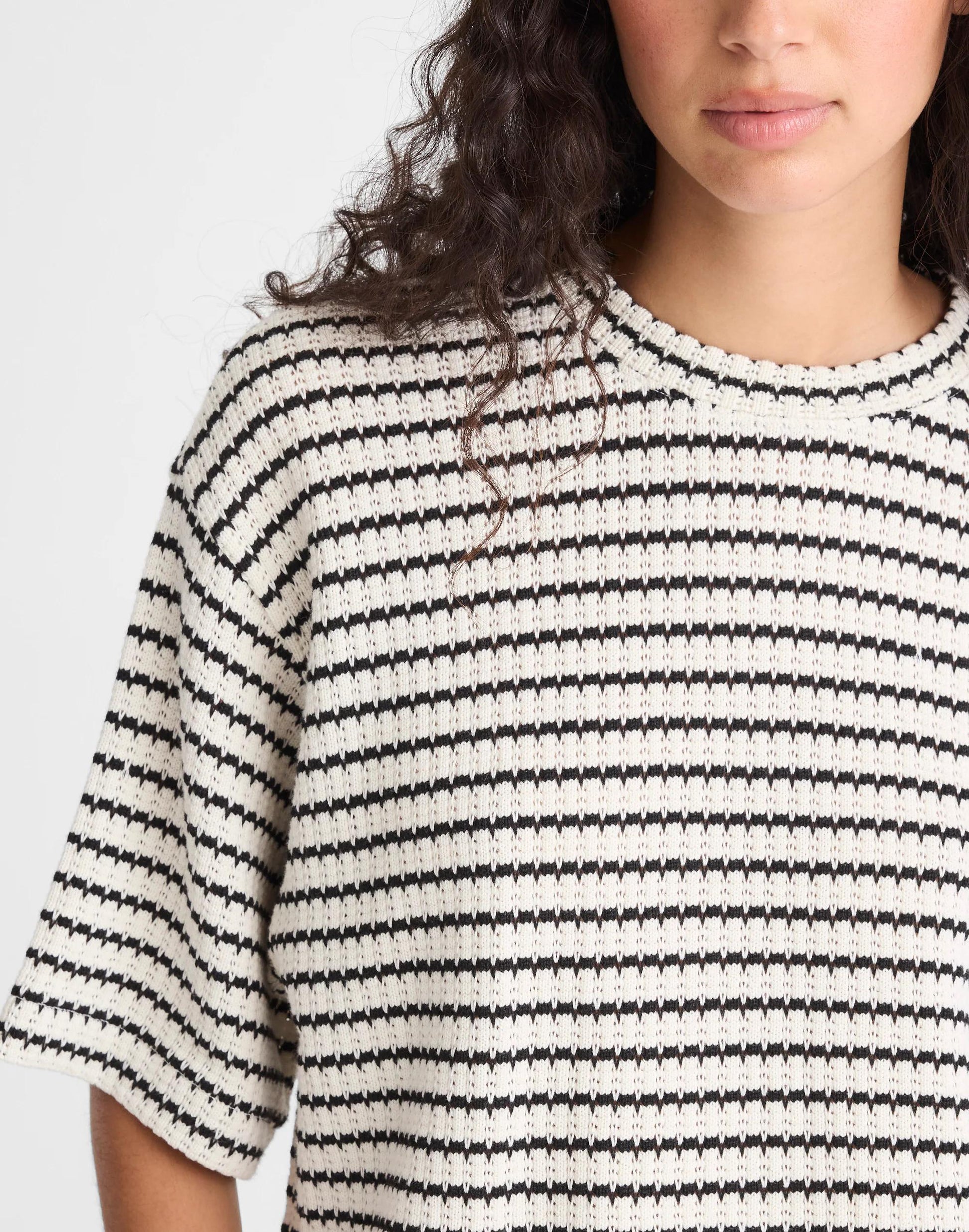 Madewell The Boxy Crop Tee in Allday Jersey