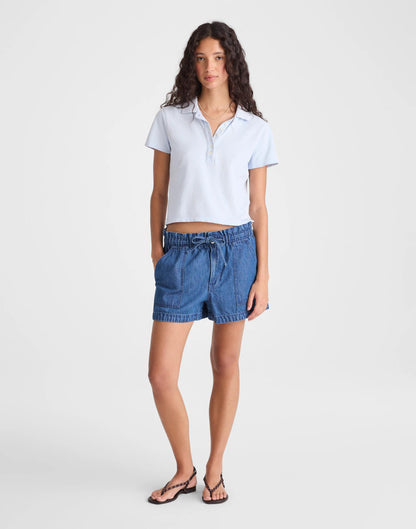 Madewell Pull-On Utility Shorts in Airy Denim