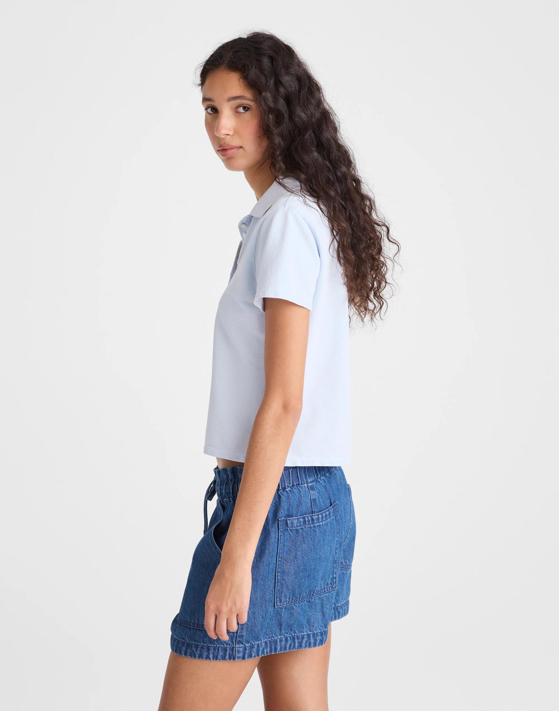 Madewell Pull-On Utility Shorts in Airy Denim