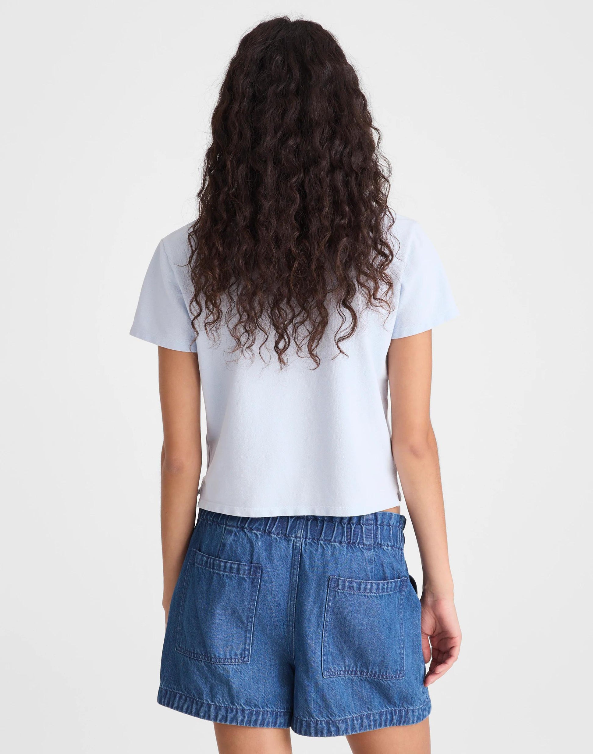 Madewell Pull-On Utility Shorts in Airy Denim