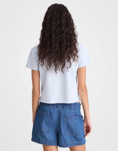 Madewell Pull-On Utility Shorts in Airy Denim