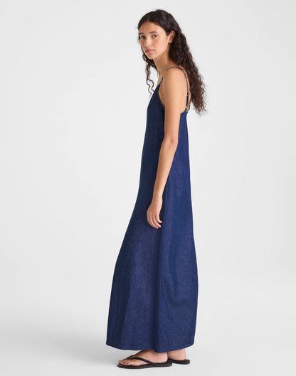 Madewell Airy Denim Maxi Slip Dress