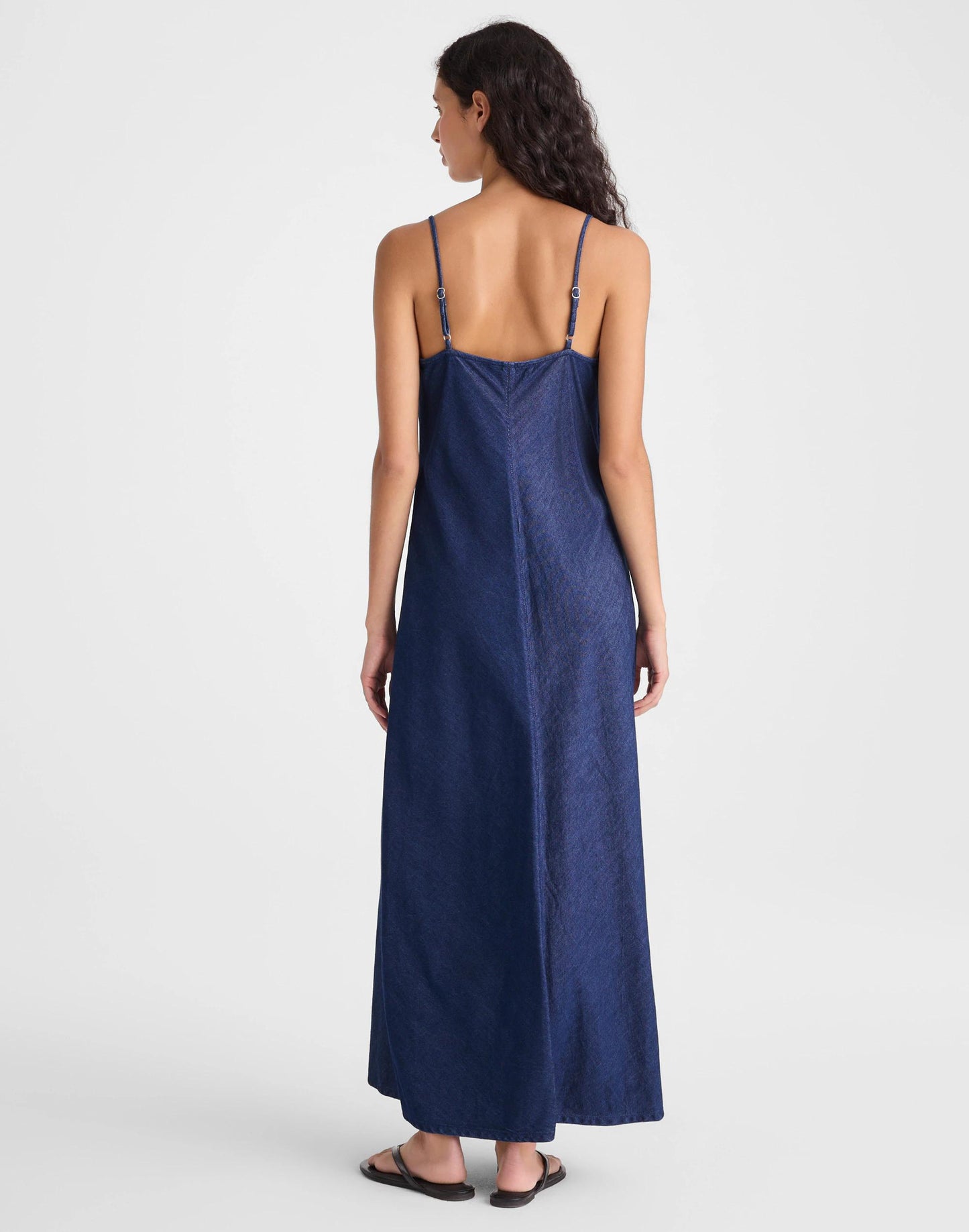 Madewell Airy Denim Maxi Slip Dress