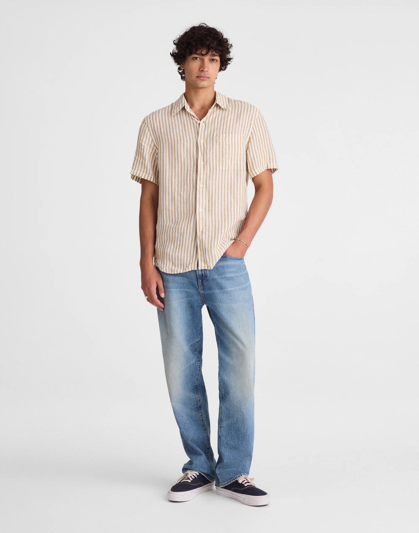 Madewell The Allday Short-Sleeve Shirt in Linen