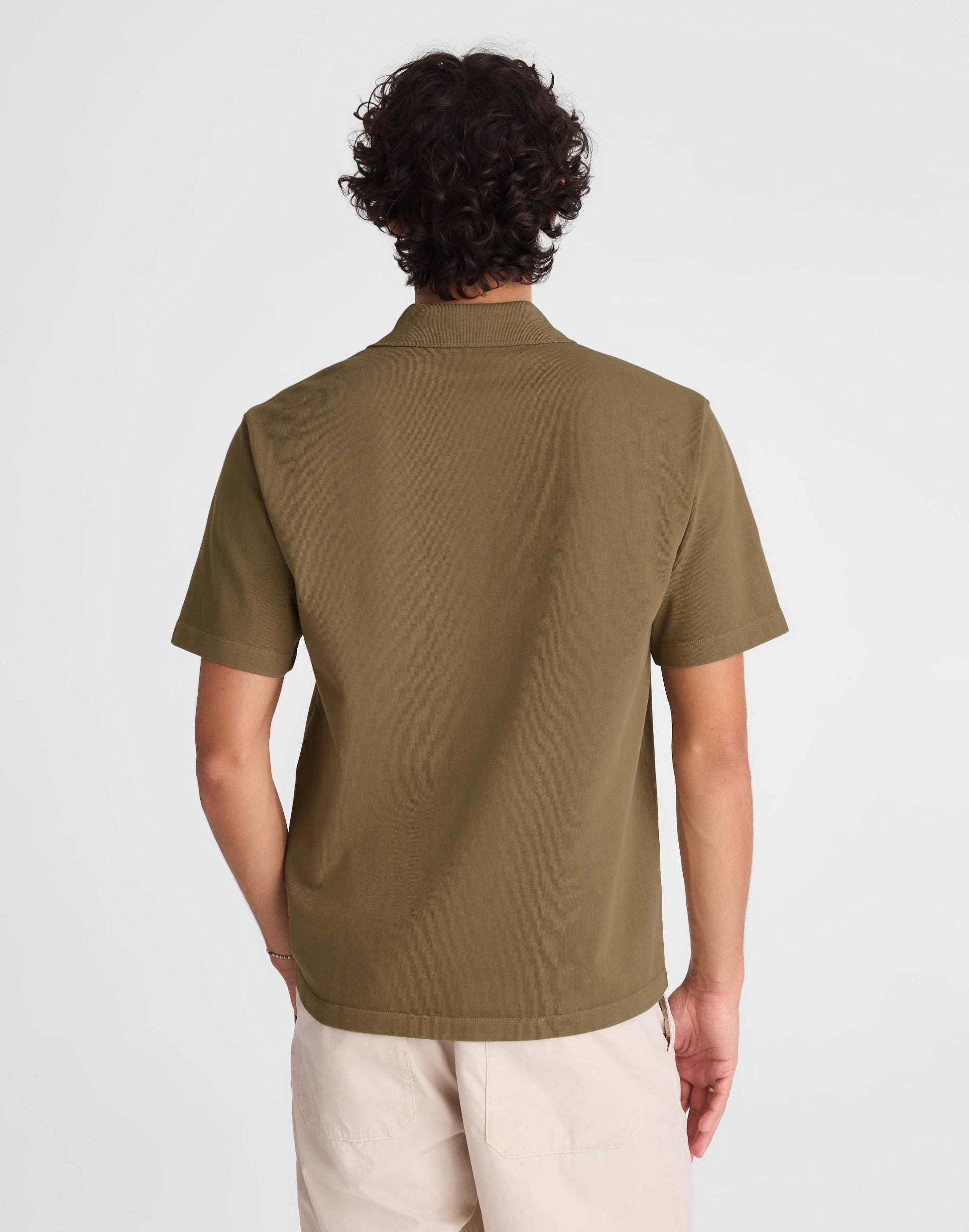 Madewell Short-Sleeve Compact-Knit Polo