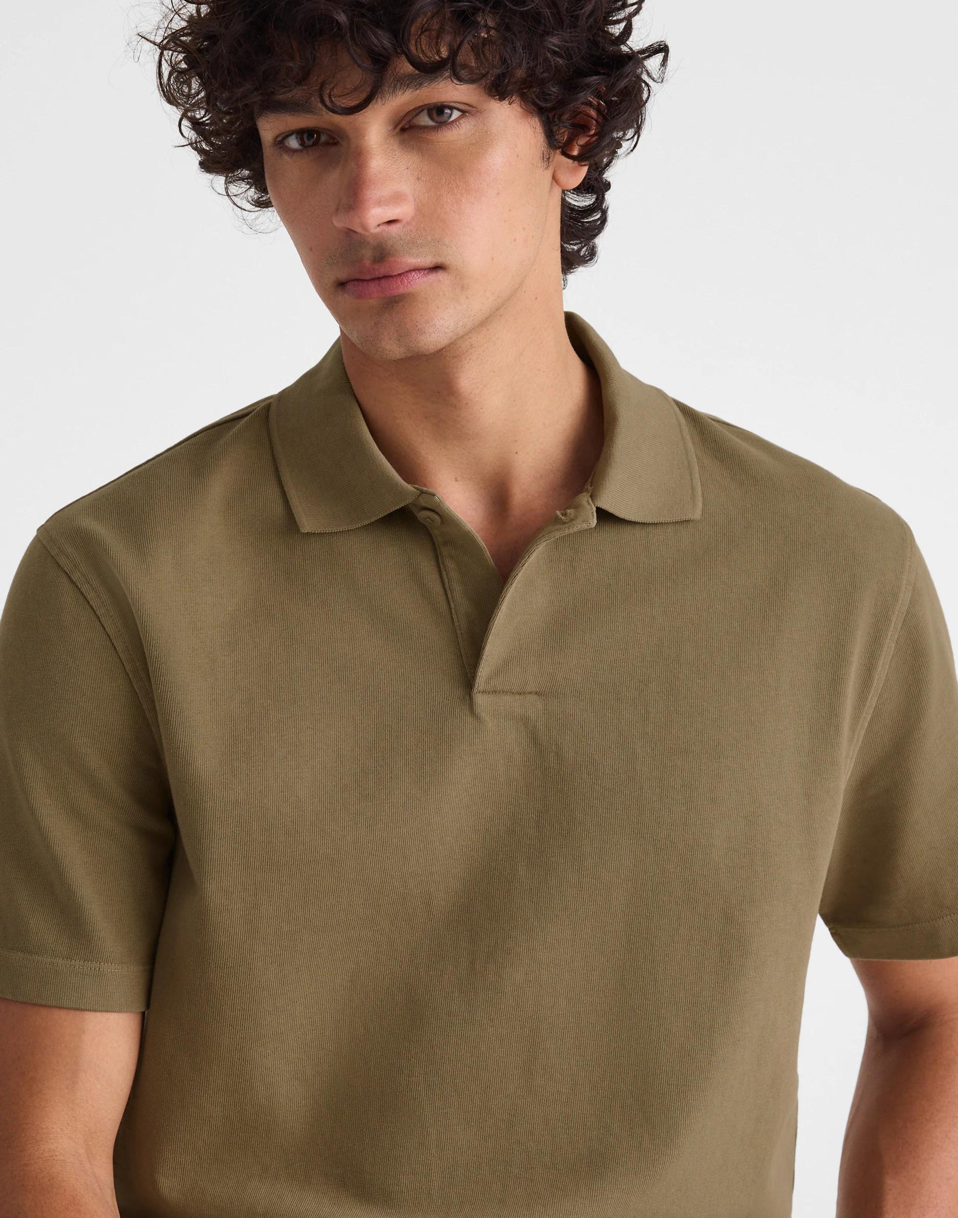 Madewell Short-Sleeve Compact-Knit Polo