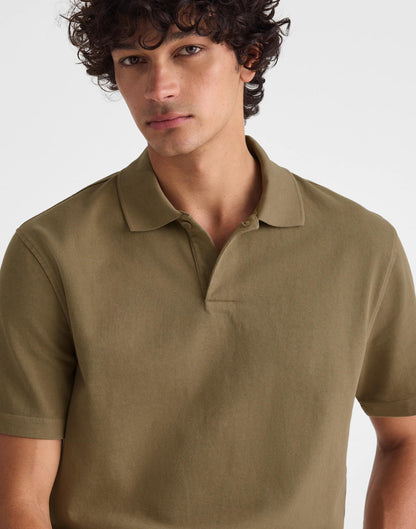 Madewell Short-Sleeve Compact-Knit Polo
