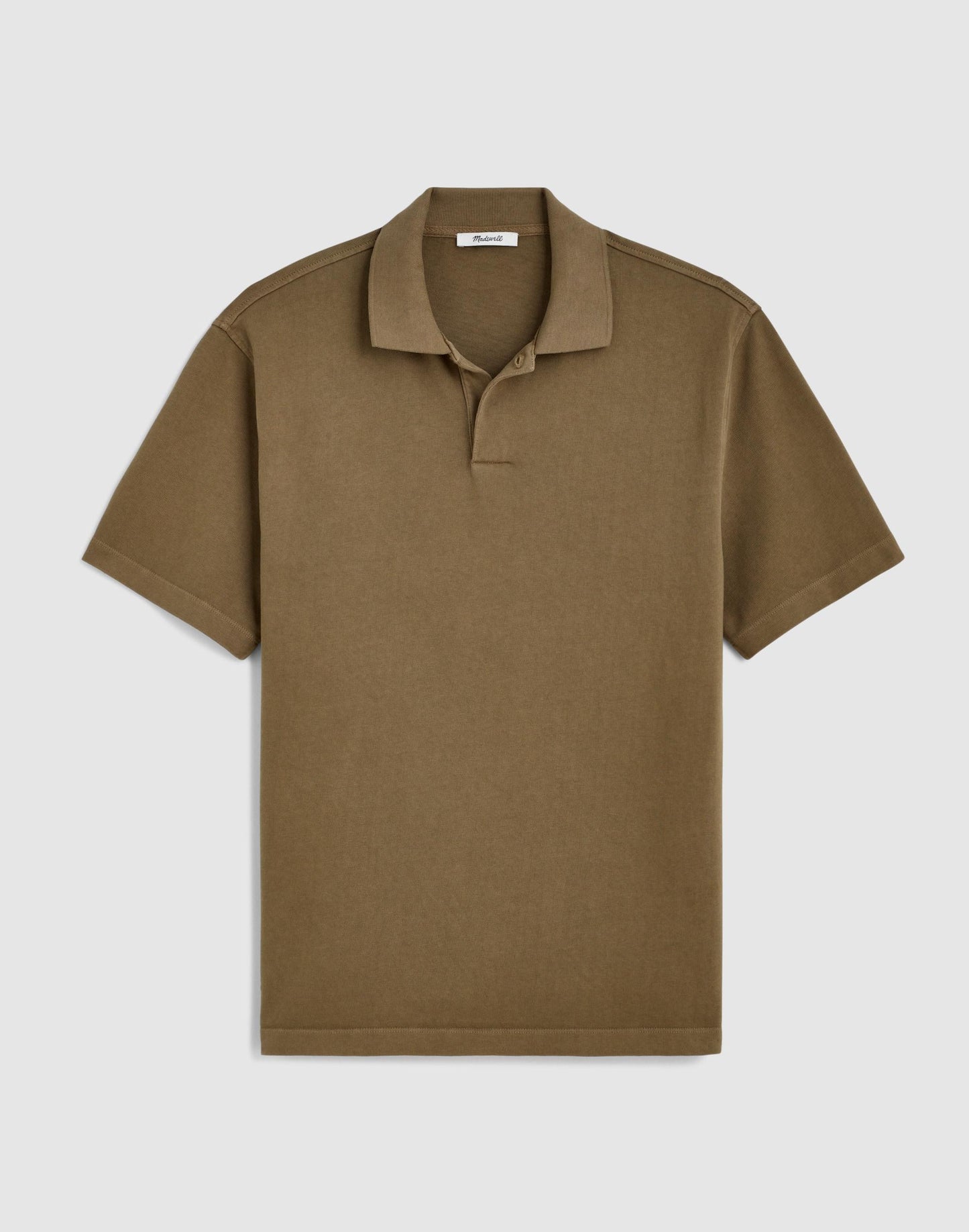 Madewell Short-Sleeve Compact-Knit Polo