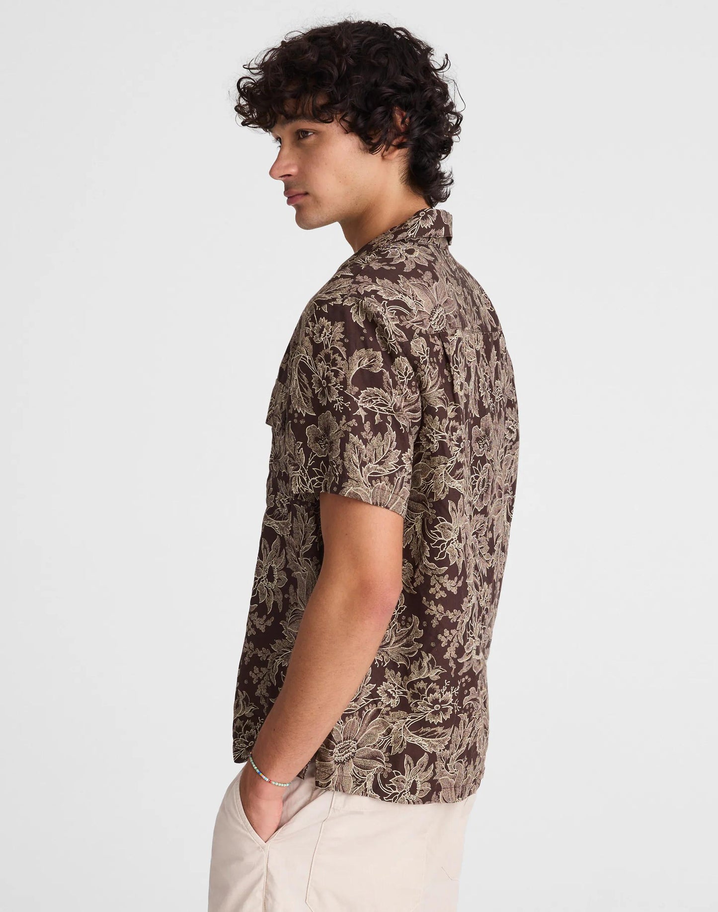 Madewell Short-Sleeve Camp Shirt in Archive Linen Blend