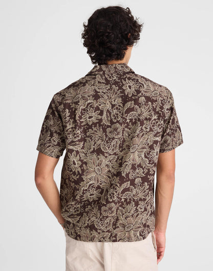 Madewell Short-Sleeve Camp Shirt in Archive Linen Blend