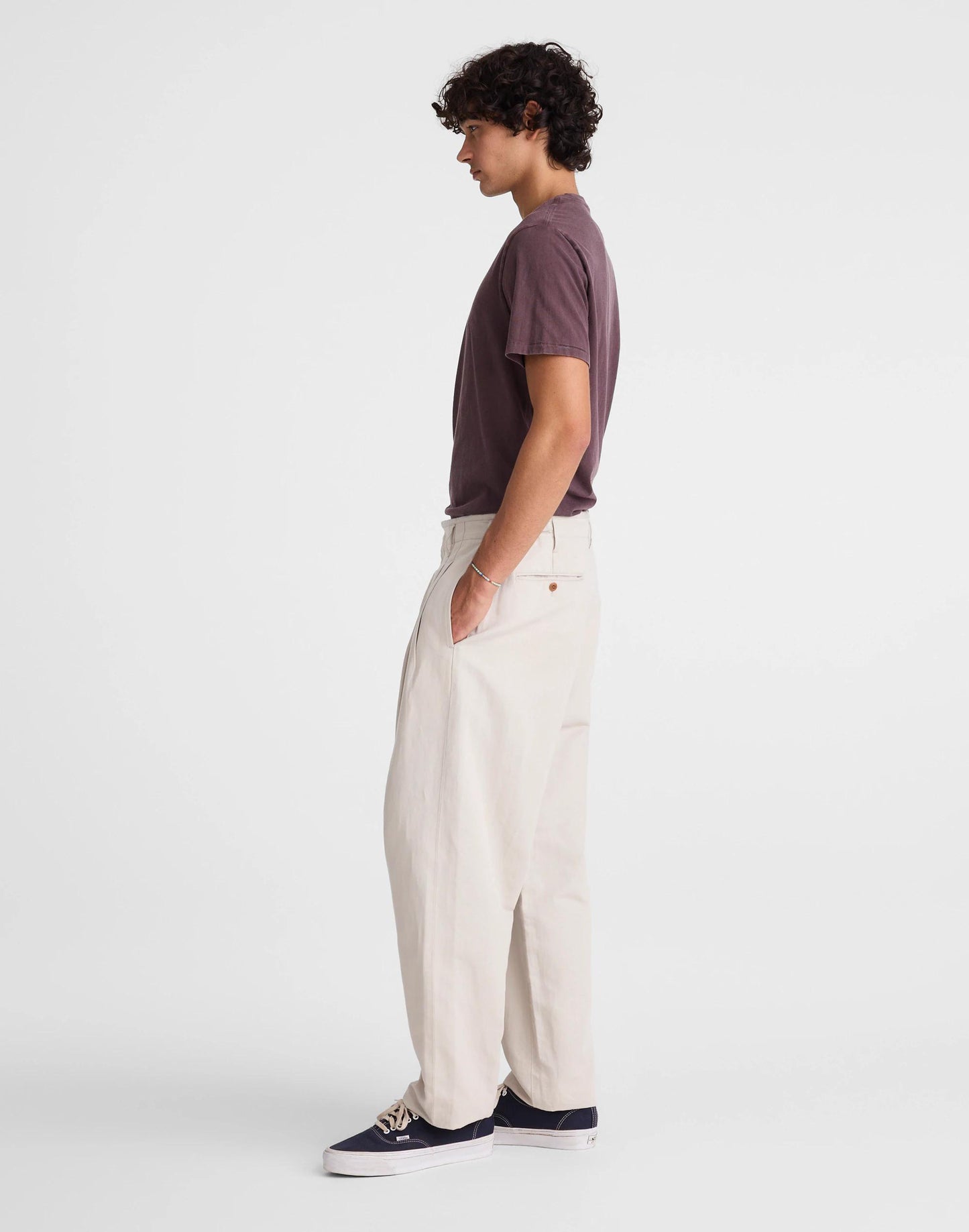 Madewell Double-Pleated Trousers in Meridian Linen Blend