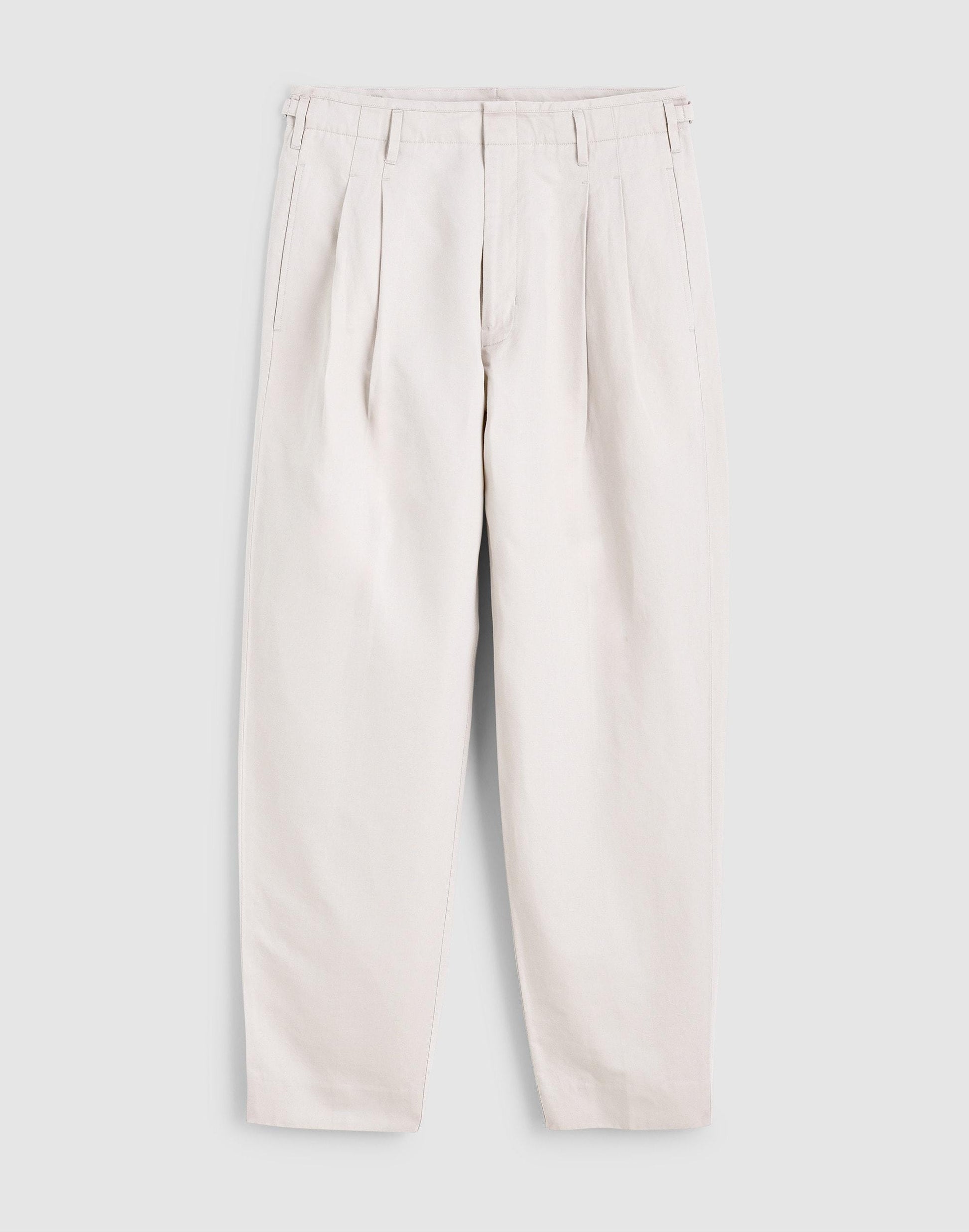 Madewell Double-Pleated Trousers in Meridian Linen Blend