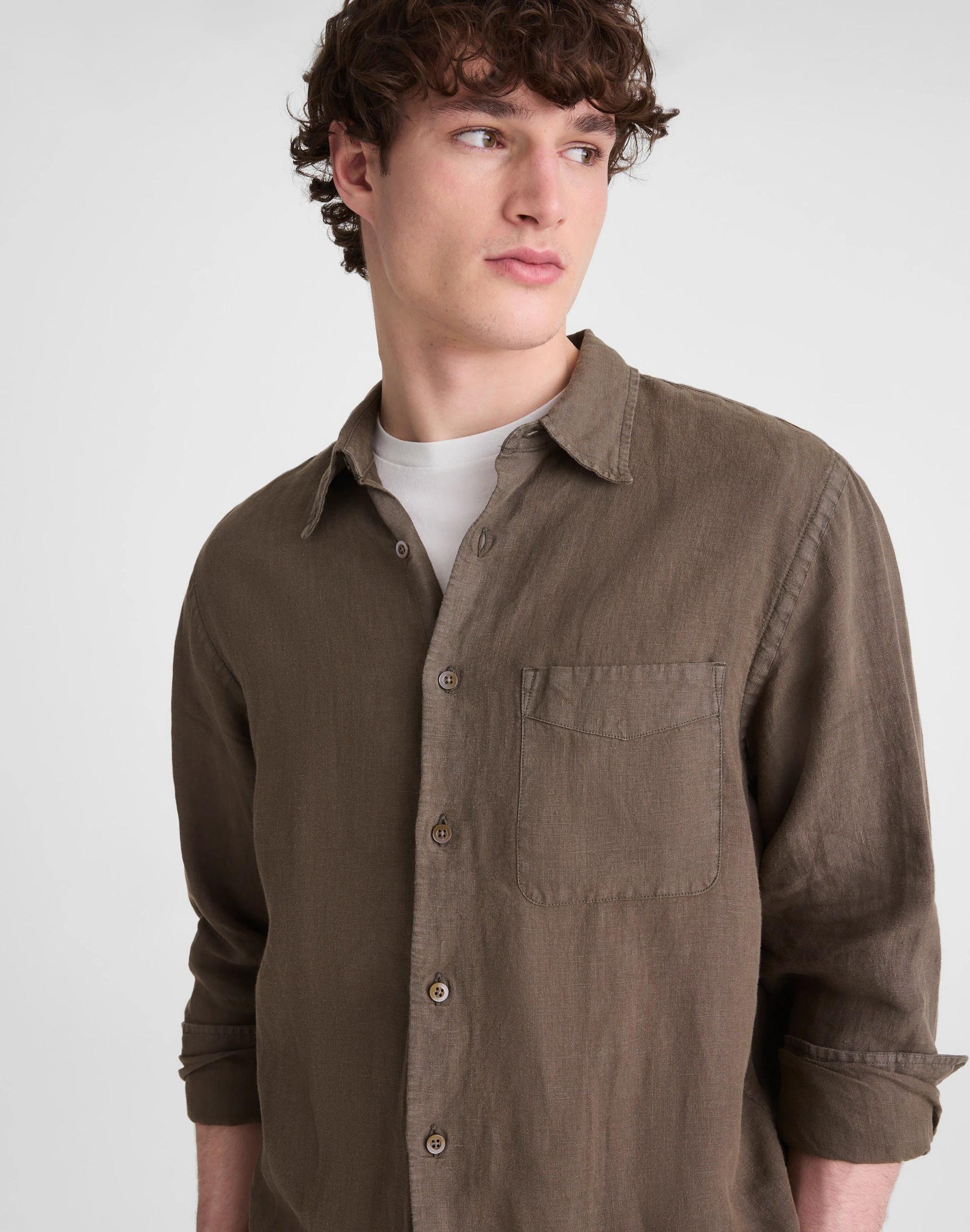 Madewell Button-Up Shirt in Linen