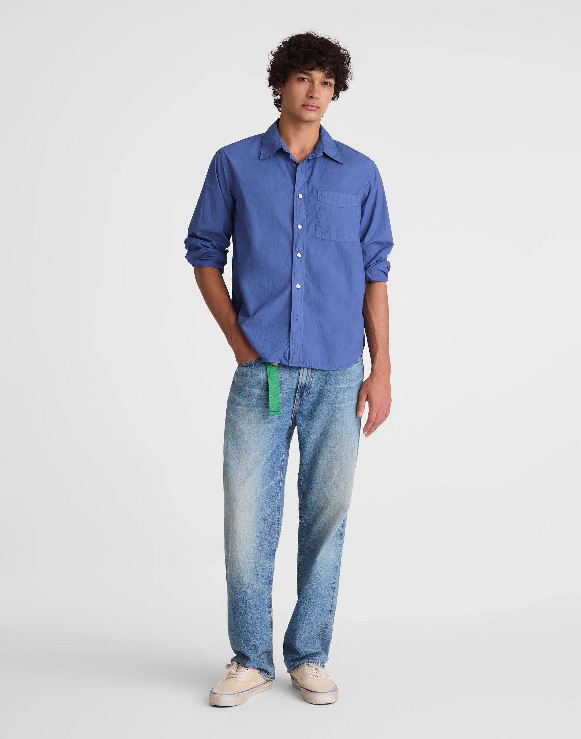 Madewell Button-Up Shirt in Crisp Poplin